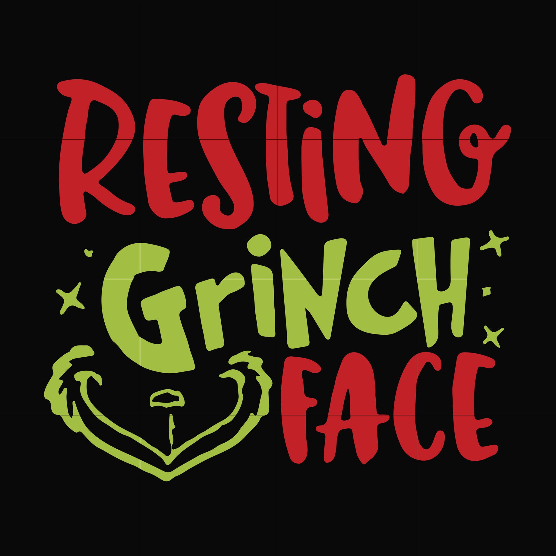 Resting Grinch face svg, png, dxf, eps digital file NCRM13072029