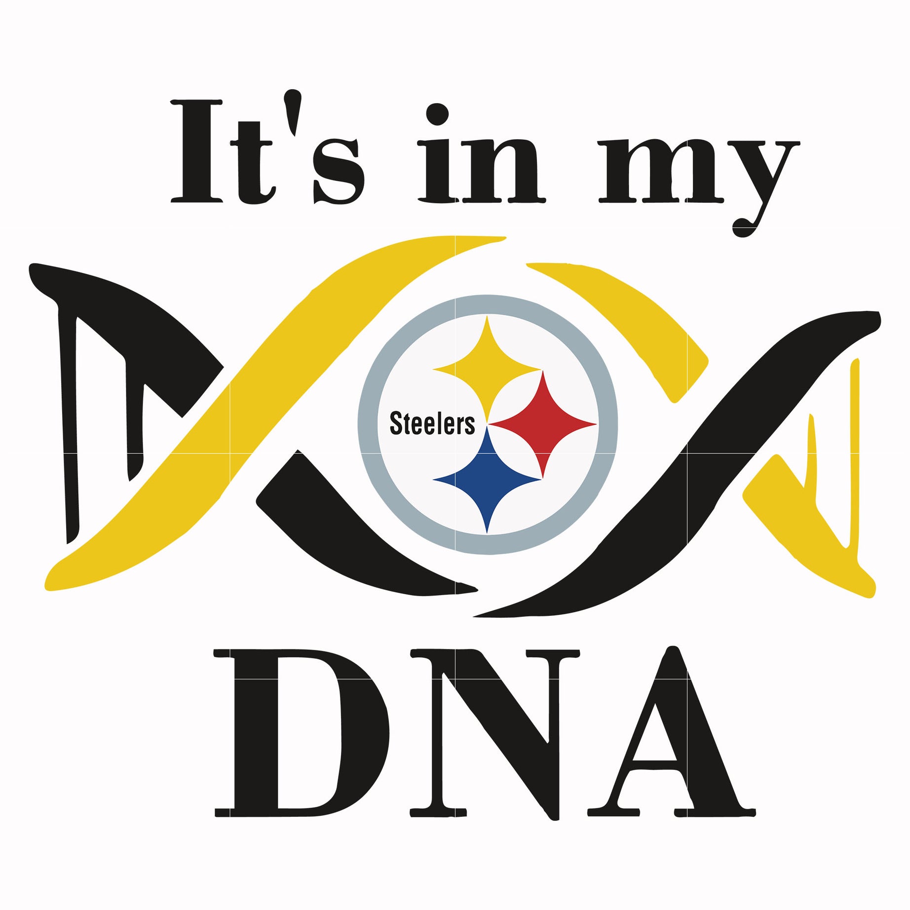 Steelers it's in my DNA, svg, png, dxf, eps file NFL0000178