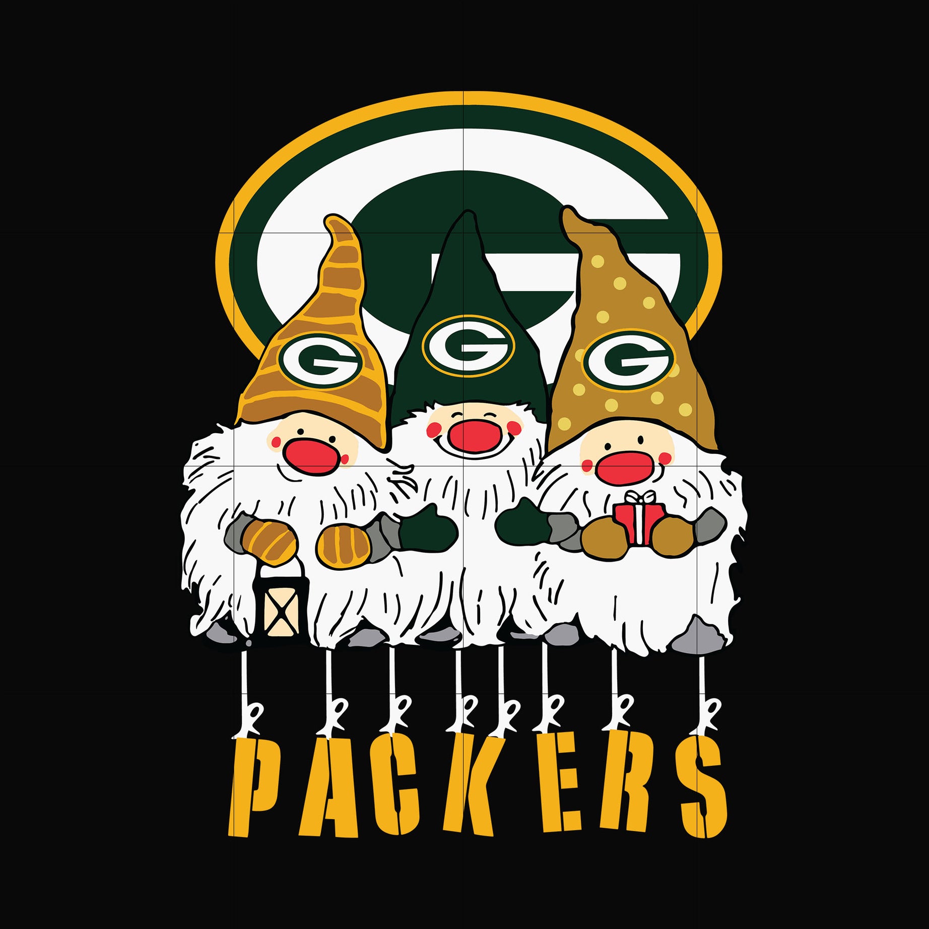 Gnomes Green Bay Packers svg, Gnomes svg, Packers svg, png, dxf, eps digital file NNFL0307001