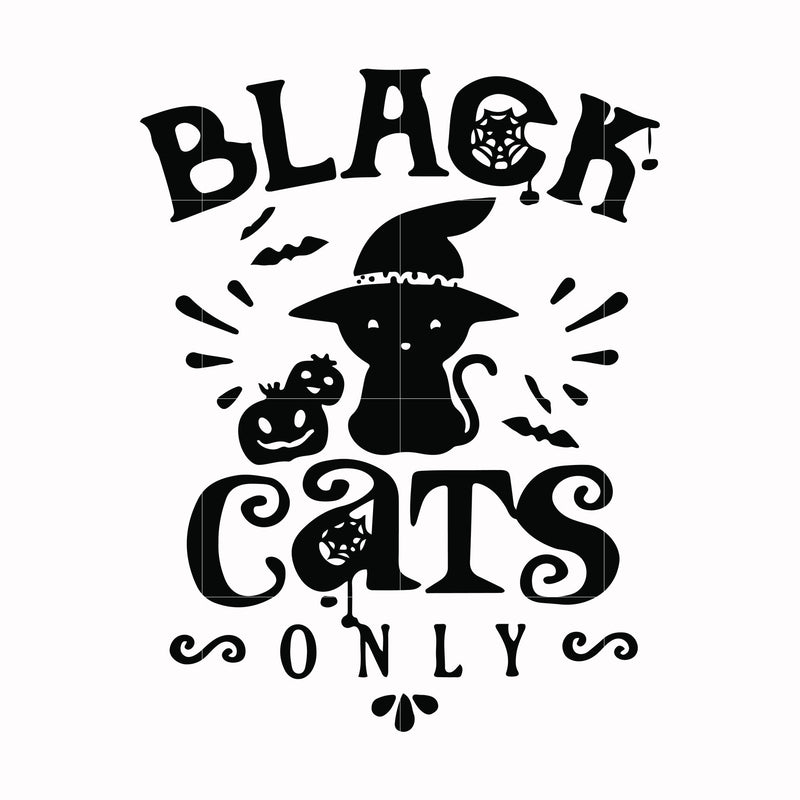 Black cat only svg