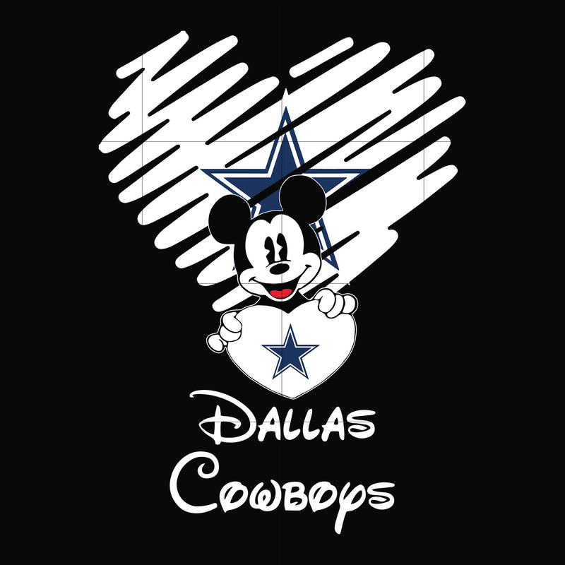 Dallas cowboys heart svg, png, dxf, eps digital file NNFL0029