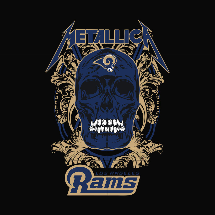 skull metallica St. Louis Rams svg, png, dxf, eps digital file NNFL00010