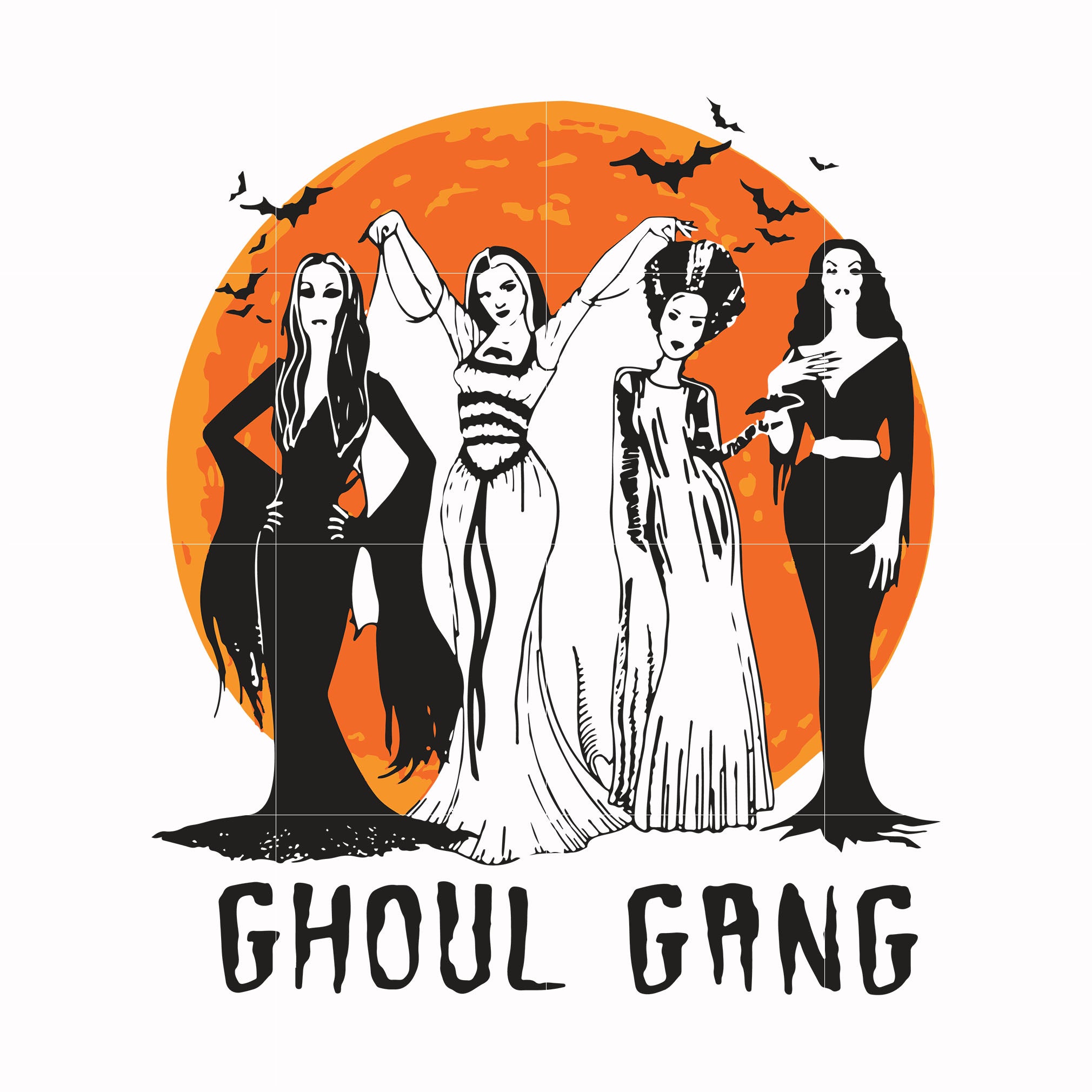 Ghoul gang svg, png, dxf, eps digital file HLW0085