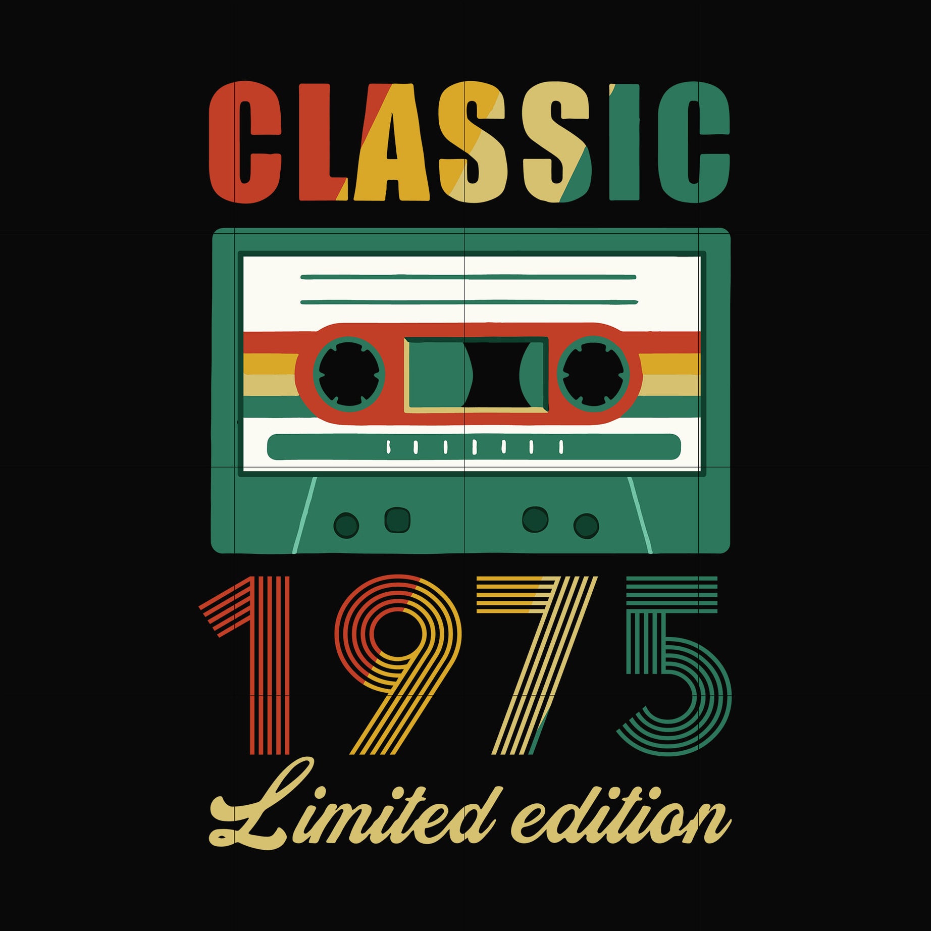 Classic 1975 limited edition svg, png, dxf, eps digital file NBD0047