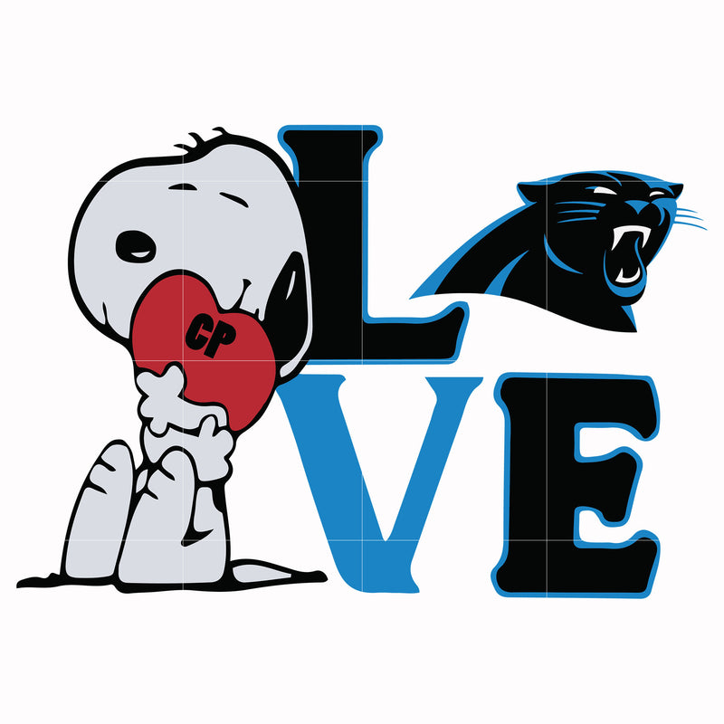 snoopy love Carolina Panthers svg, png, dxf, eps digital file TD5