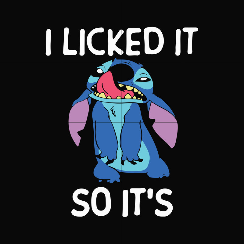 I licked it so it's svg, Stitch svg, png, dxf, eps digital file NCRM1307207