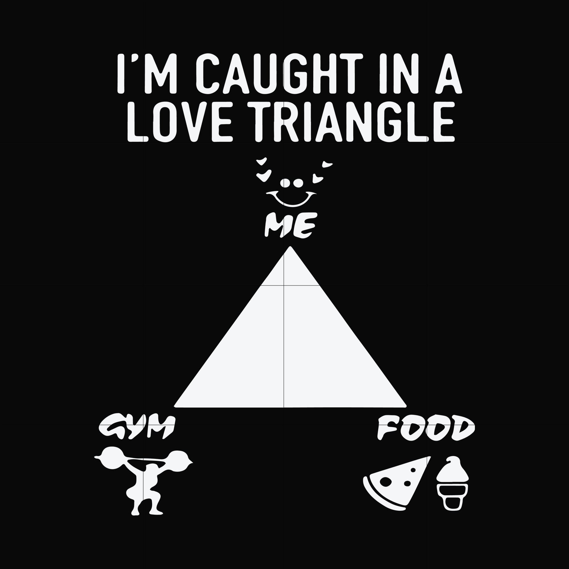 I'm caught in a love triangle svg, png, dxf, eps file FN000815