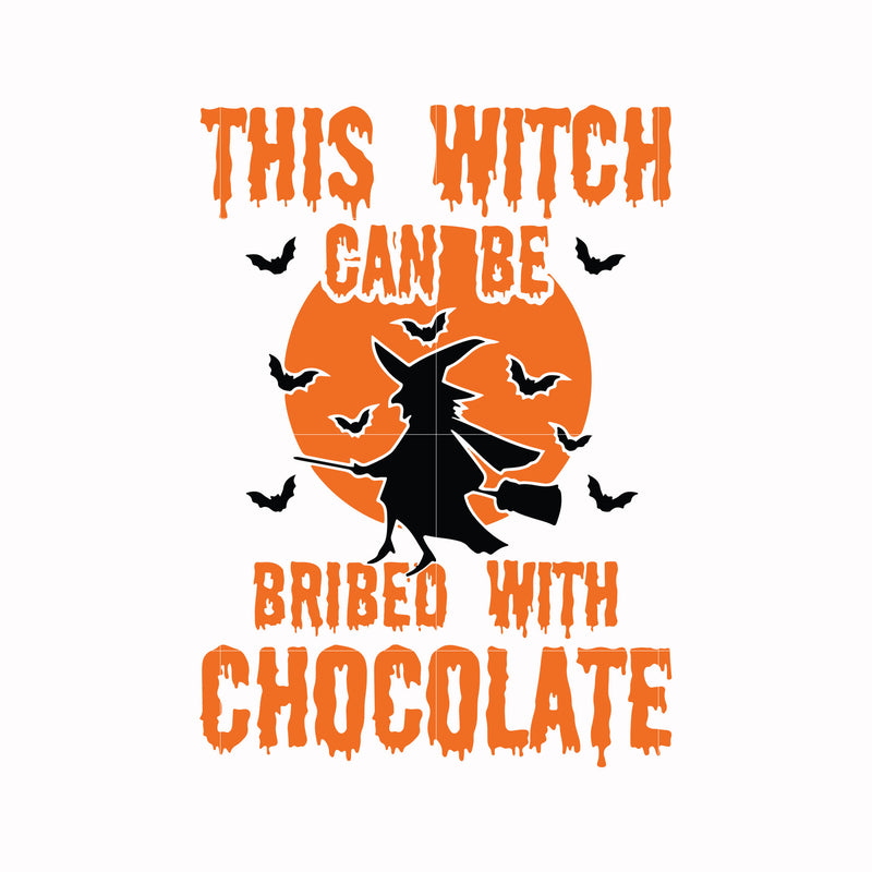 This witch can be bribed with chocolate svg, halloween svg, png, dxf, eps, digital file HLW0019