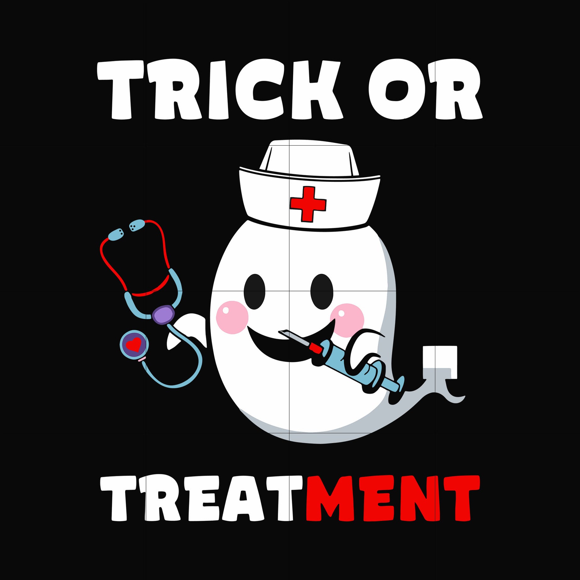 trick or treatment svg, halloween svg, png, dxf, eps digital file HLW0006