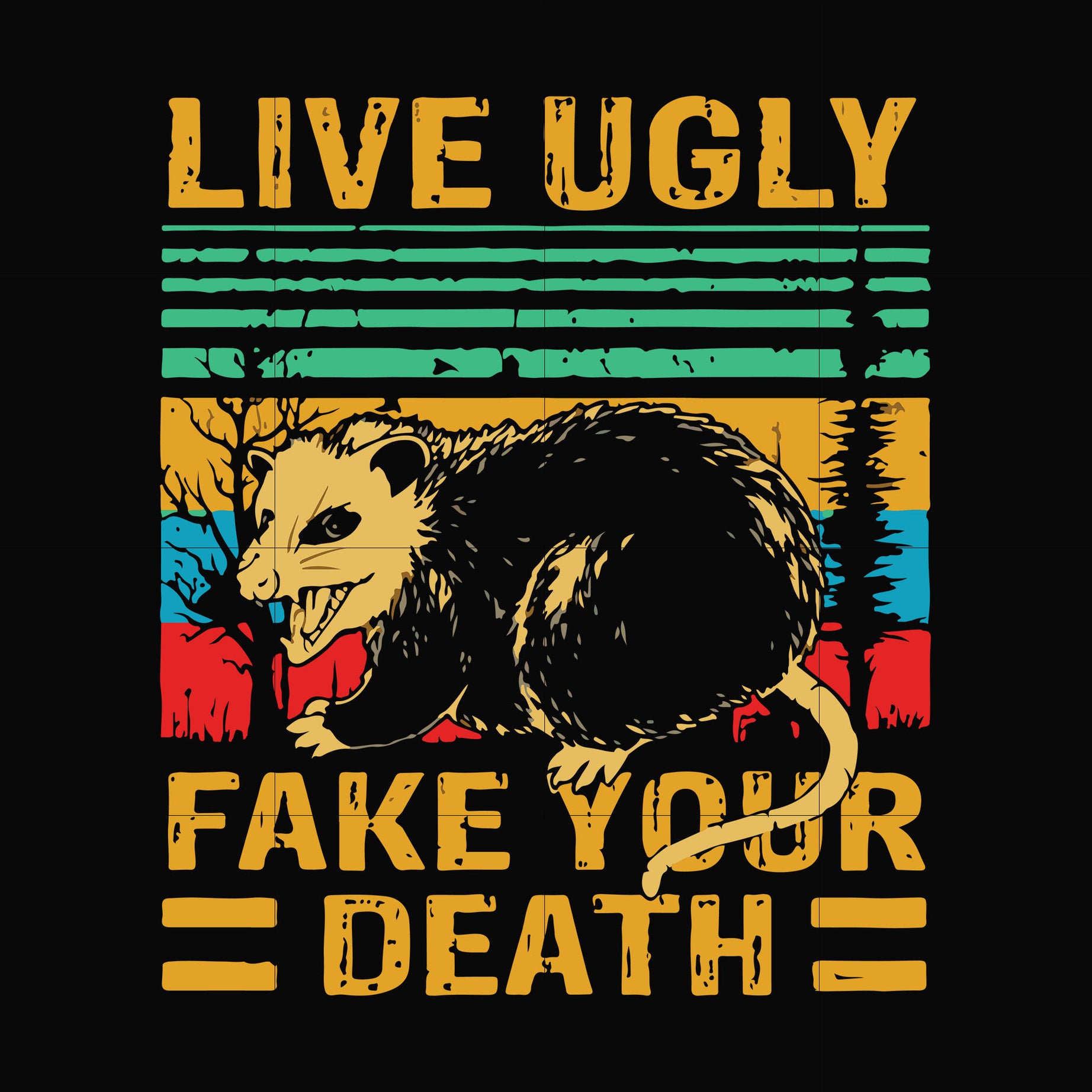 Live ugly fake your death svg, halloween svg, png, dxf, eps digital file HLW2407205
