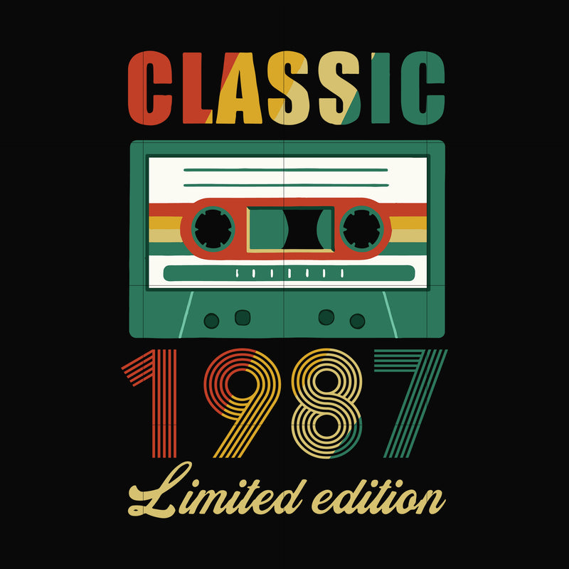 Classic 1987 limited edition svg, png, dxf, eps digital file NBD0059