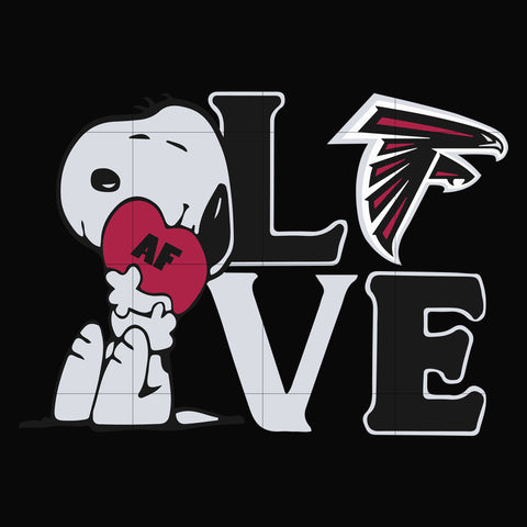 snoopy love Atlanta Falcons svg, png, dxf, eps digital file TD2