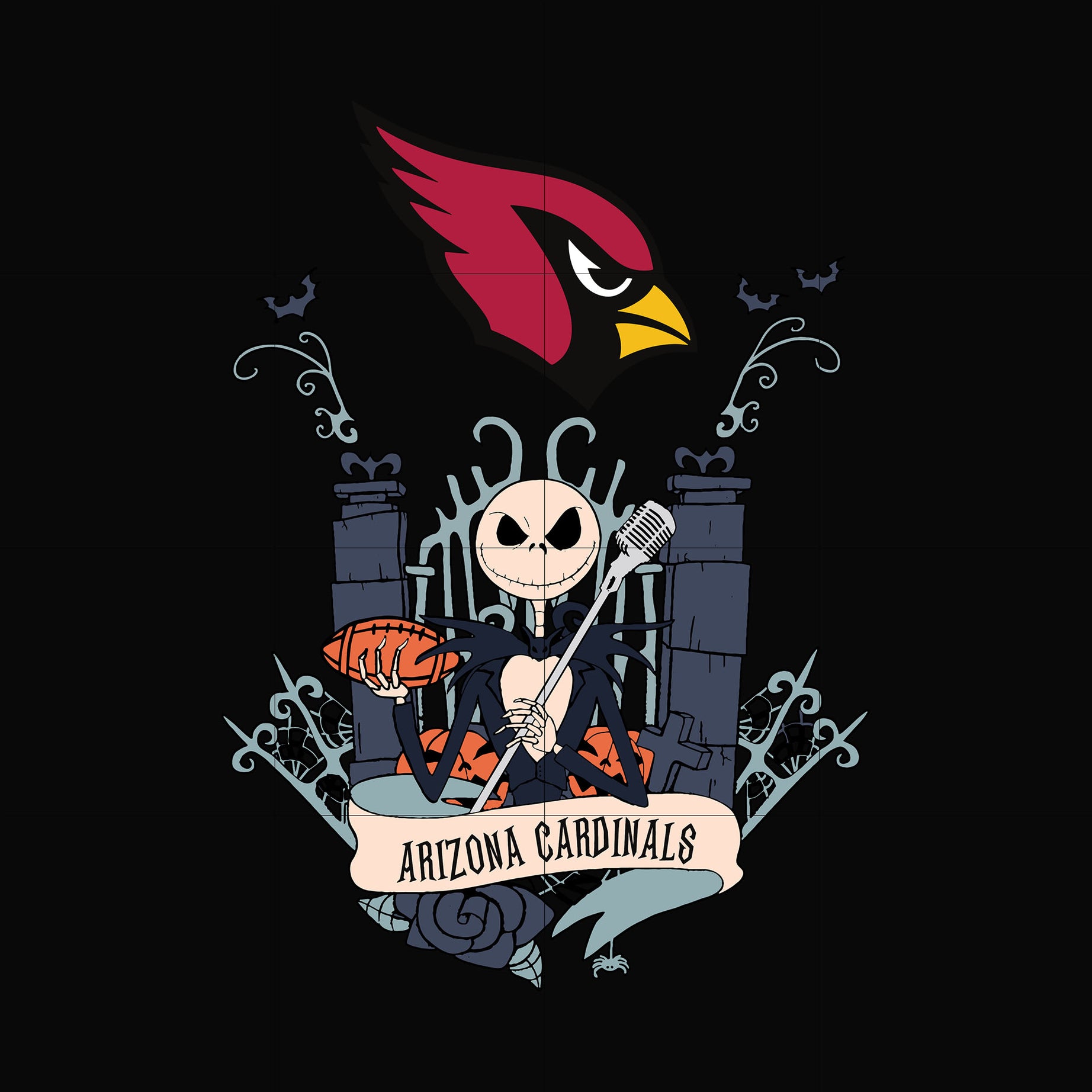 Arizona Cardinals Jack Halloween svg