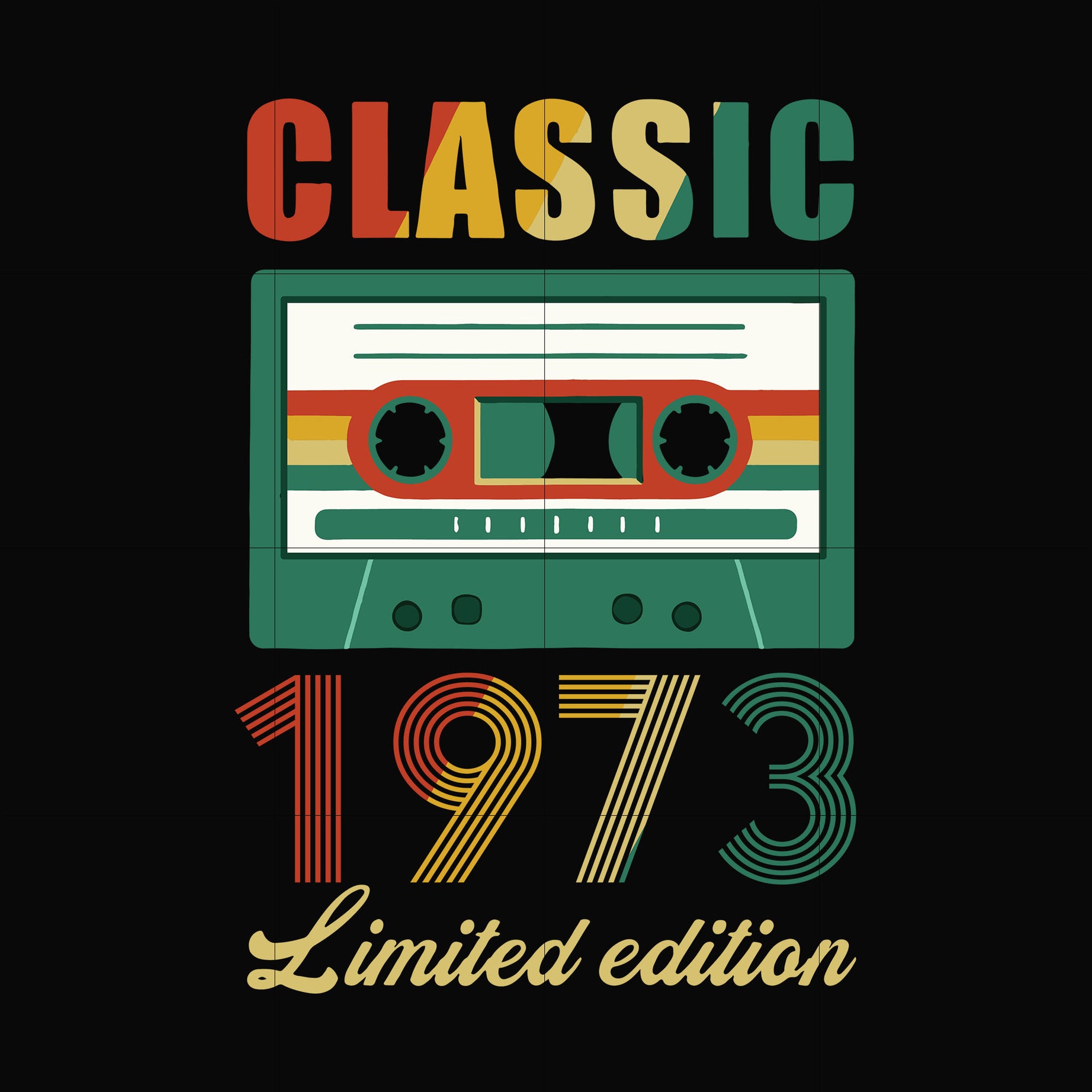 Classic 1973 limited edition svg, png, dxf, eps digital file NBD0045
