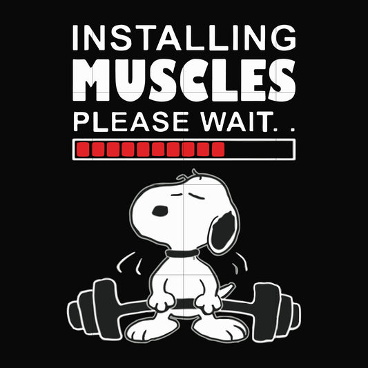 Installing muscles please wait svg, png, dxf, eps file FN00016