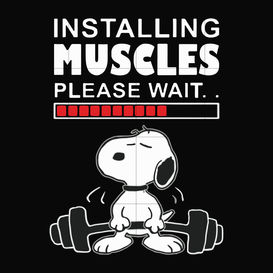 Installing muscles please wait svg, png, dxf, eps file FN00016