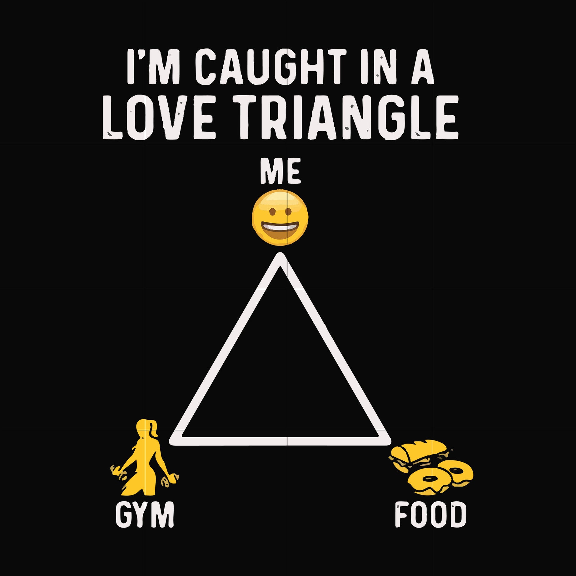I'm caught in a love triangle svg, png, dxf, eps file FN000816