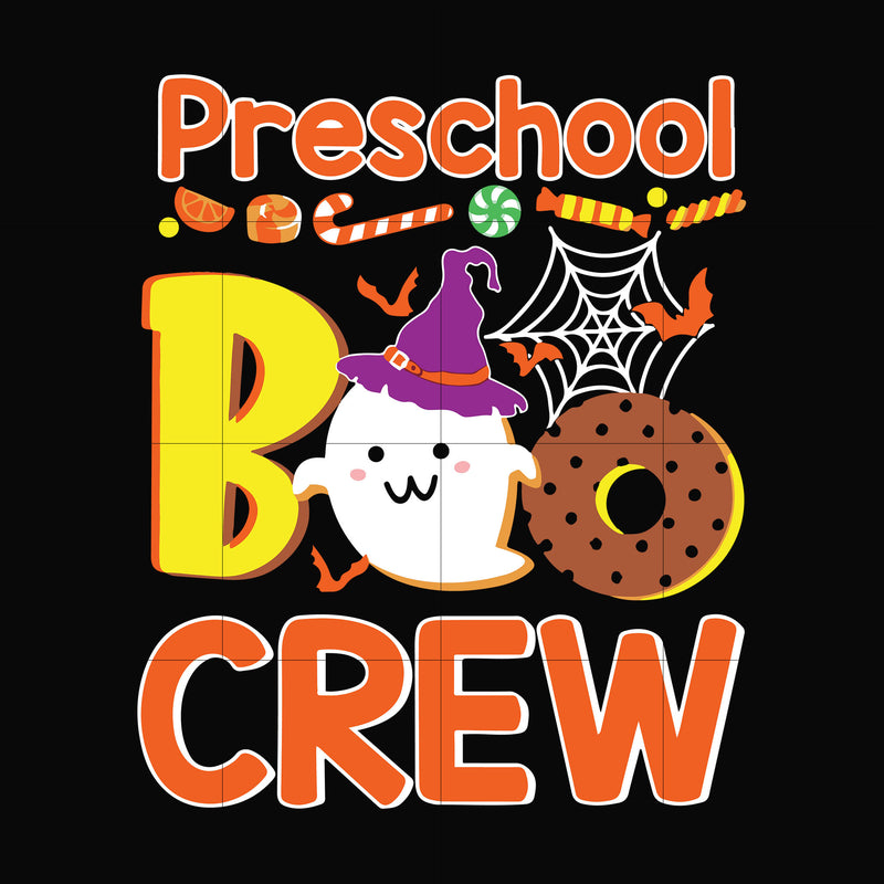 Preschool boo crew svg, halloween svg, png, dxf, eps digital file HLW20072010