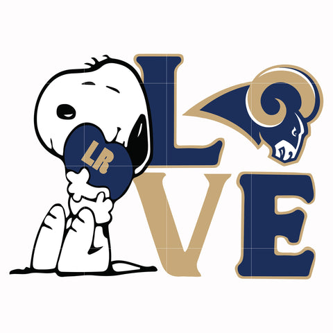 snoopy love St. Louis Rams svg, png, dxf, eps digital file TD26