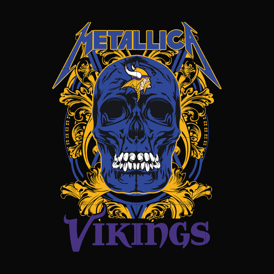 skull metallica minnesota viking svg, png, dxf, eps digital file NNFL0004