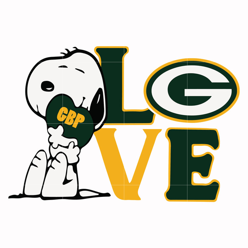 snoopy love Green Bay Packers svg, png, dxf, eps digital file TD12