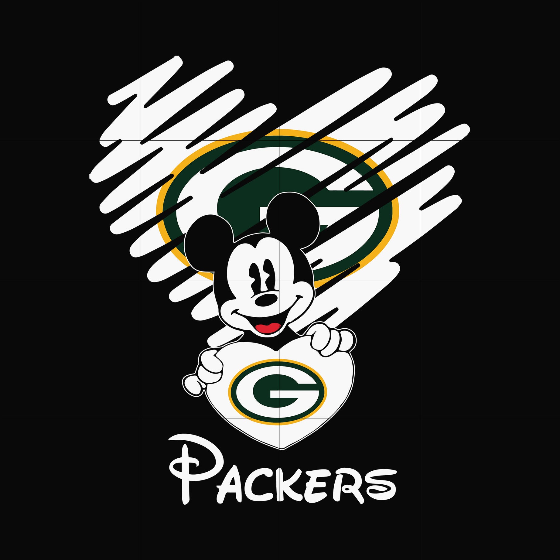 Packers heart svg, png, dxf, eps digital file NNFL0046