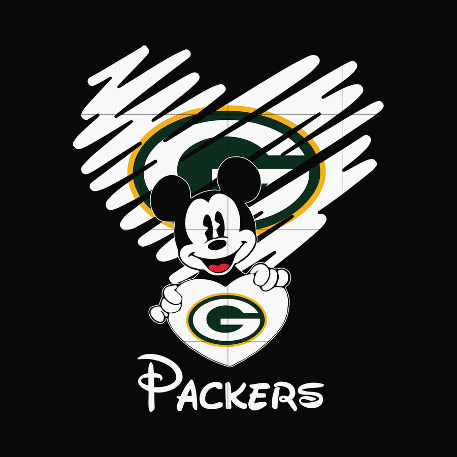 Packers heart svg, png, dxf, eps digital file NNFL0046