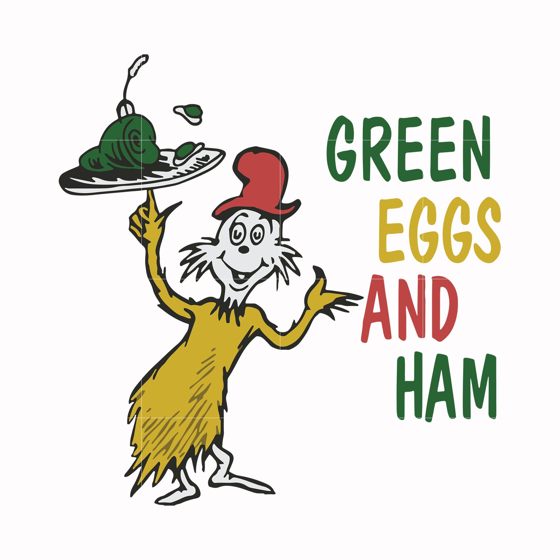 Green eggs and ham svg, png, dxf, eps file DR000126 – DreamSVG Store