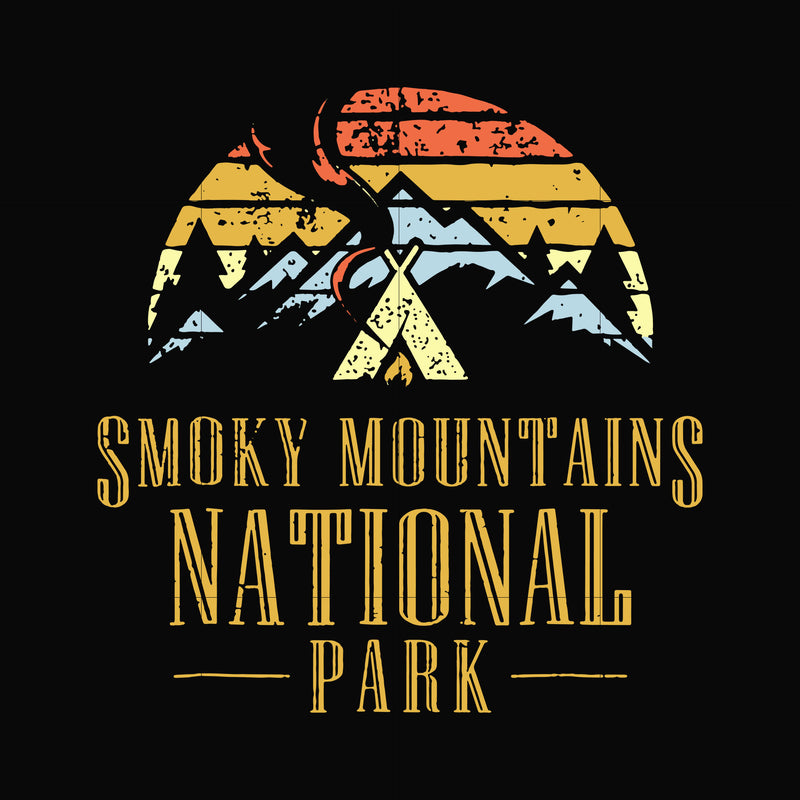Smoky moutains national park svg, png, dxf, eps digital file CMP045