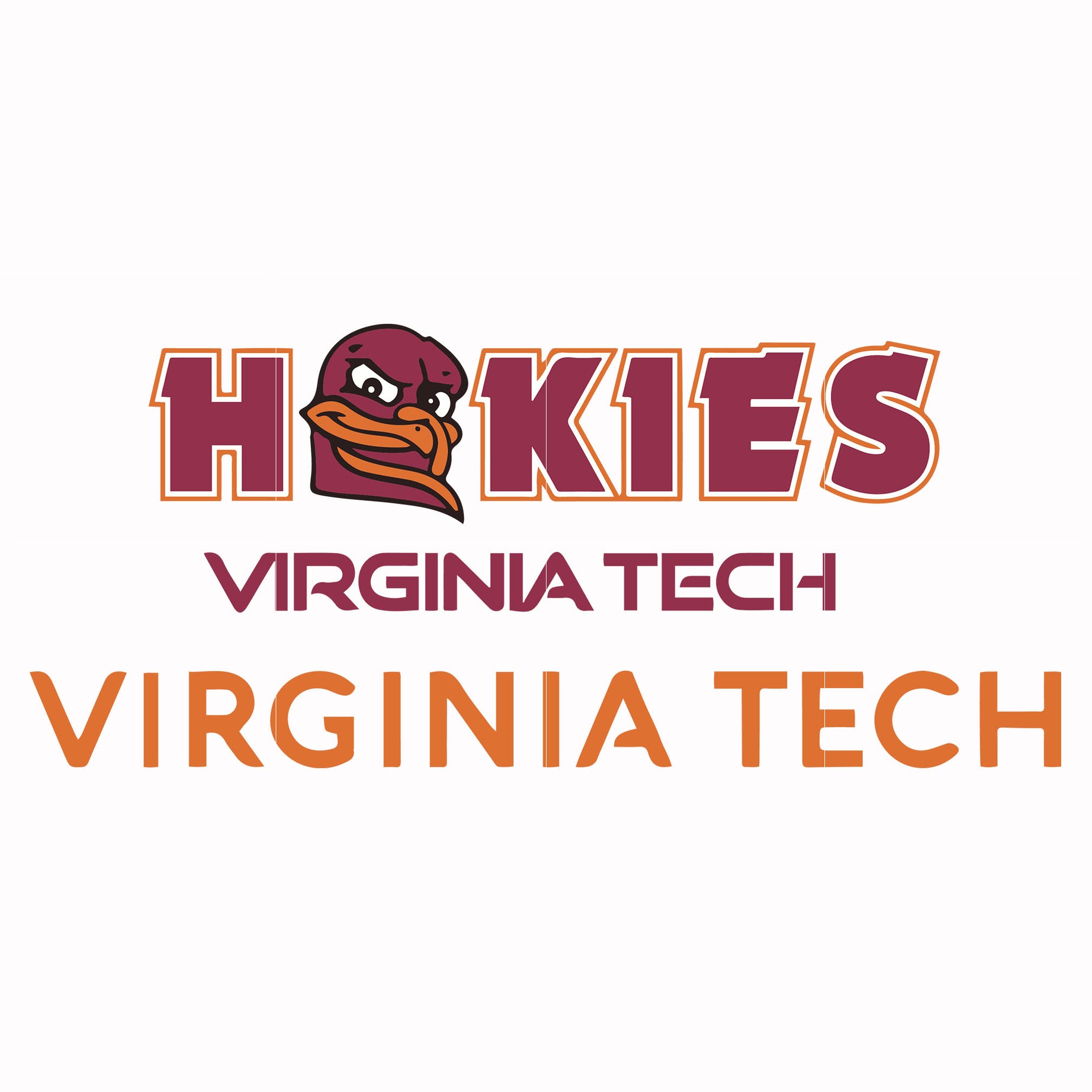 Virginia Tech Hokies svg, png, dxf, eps file NCAA0000337