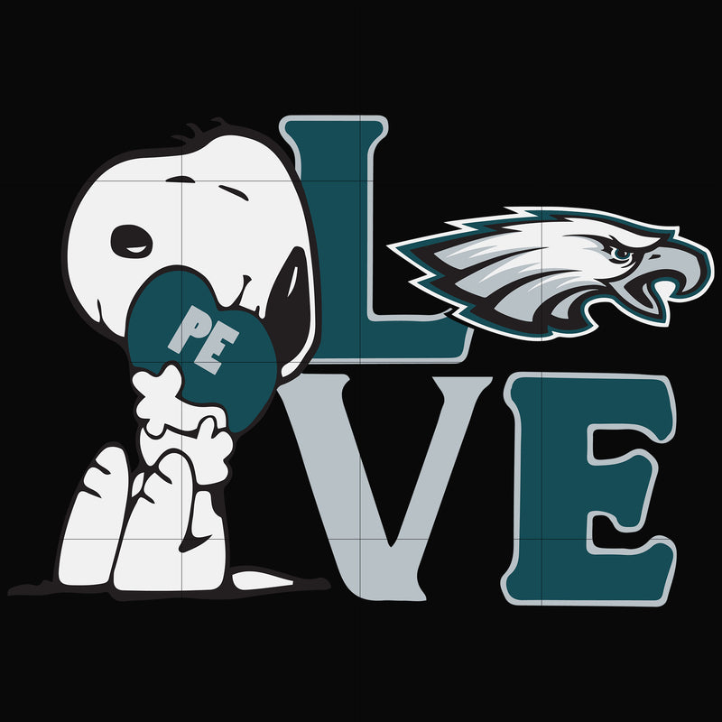 snoopy love Philadelphia Eagles svg, png, dxf, eps digital file TD24