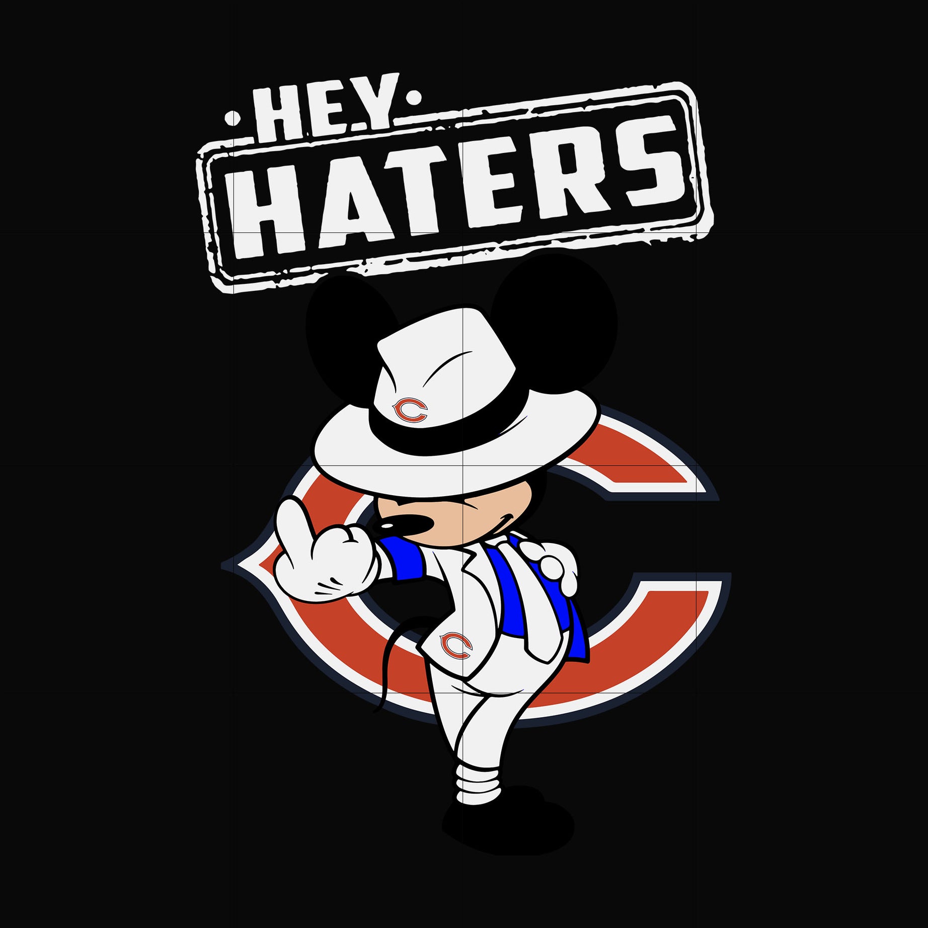 Hey haters Bears svg, png, dxf, eps digital file HLW0247