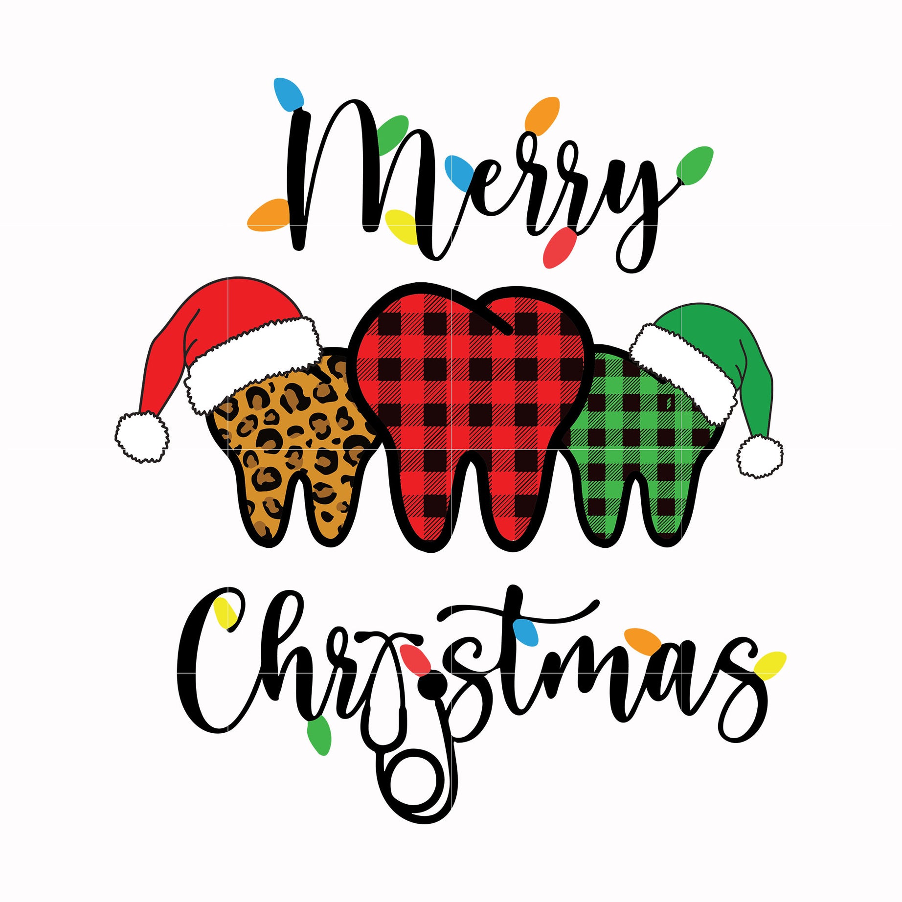 Merry Christmas teeths svg, png, dxf, eps digital file NCRM14072037