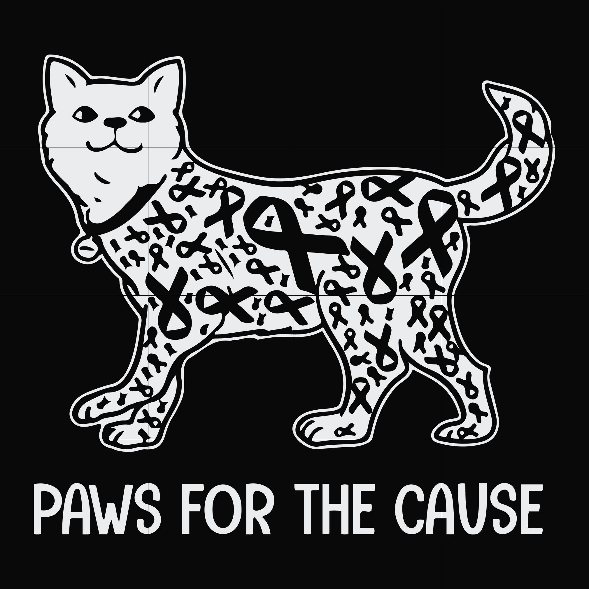 Paws for the cause svg, png, dxf, eps file FN000963