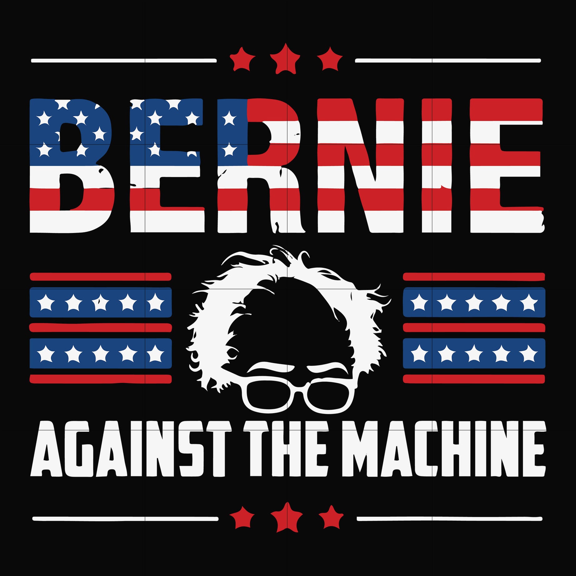 Bernie against the machine svg, png, dxf, eps file FN000976