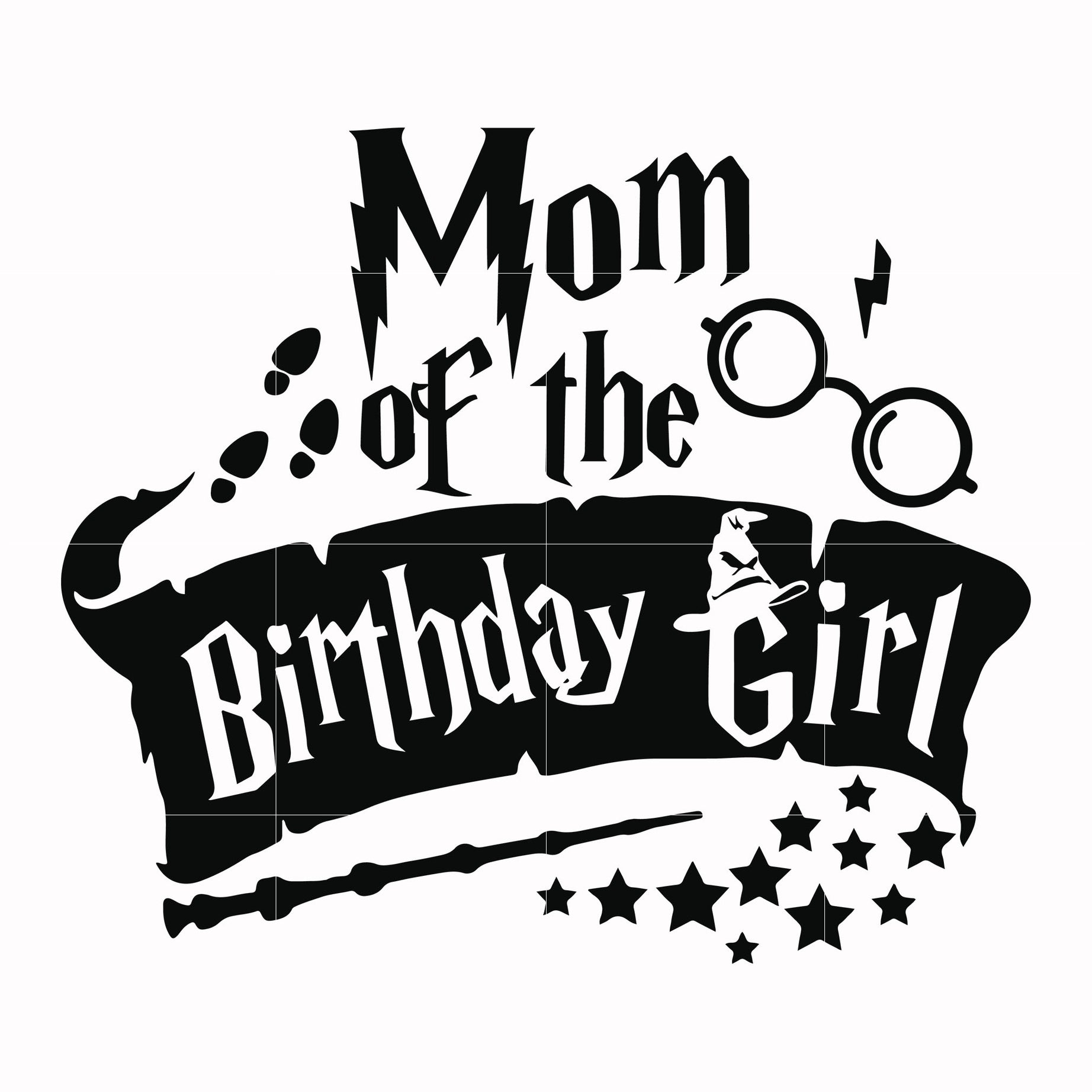 Mom of the birthday girl svg, png, dxf, eps file HRPT00014