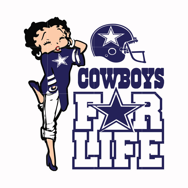Cowboys for life, svg, png, dxf, eps file NFL0000203