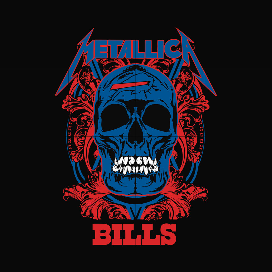 skull metallica Buffalo Bills svg, png, dxf, eps digital file NNFL00026