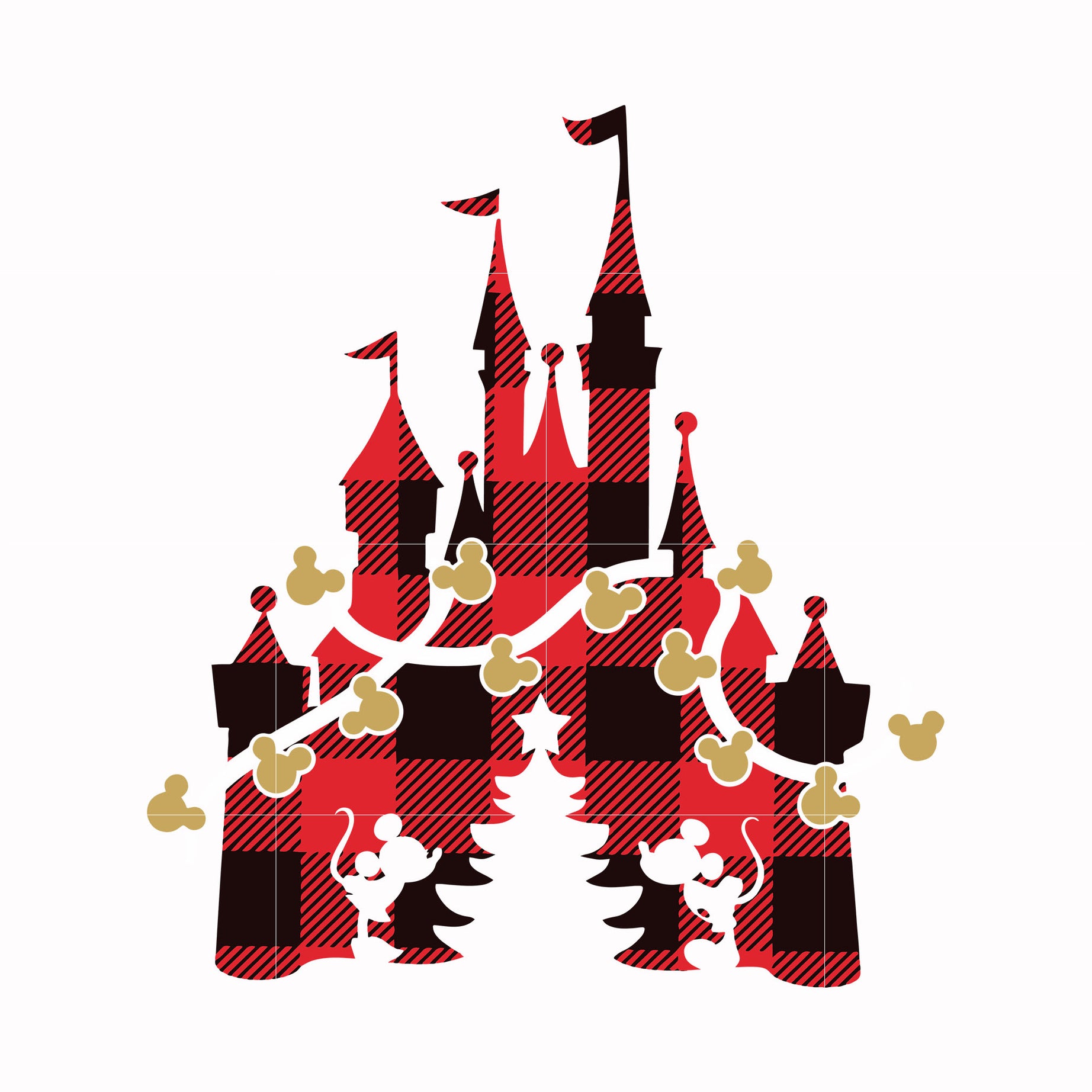 Disney castle Christmas svg, png, dxf, eps digital file NCRM0097