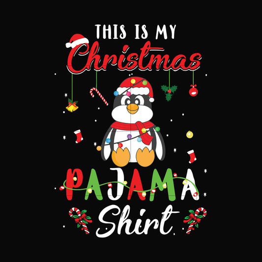 This is my Christmas pajama shirt Penguin svg, png, dxf, eps digital file NCRM0043