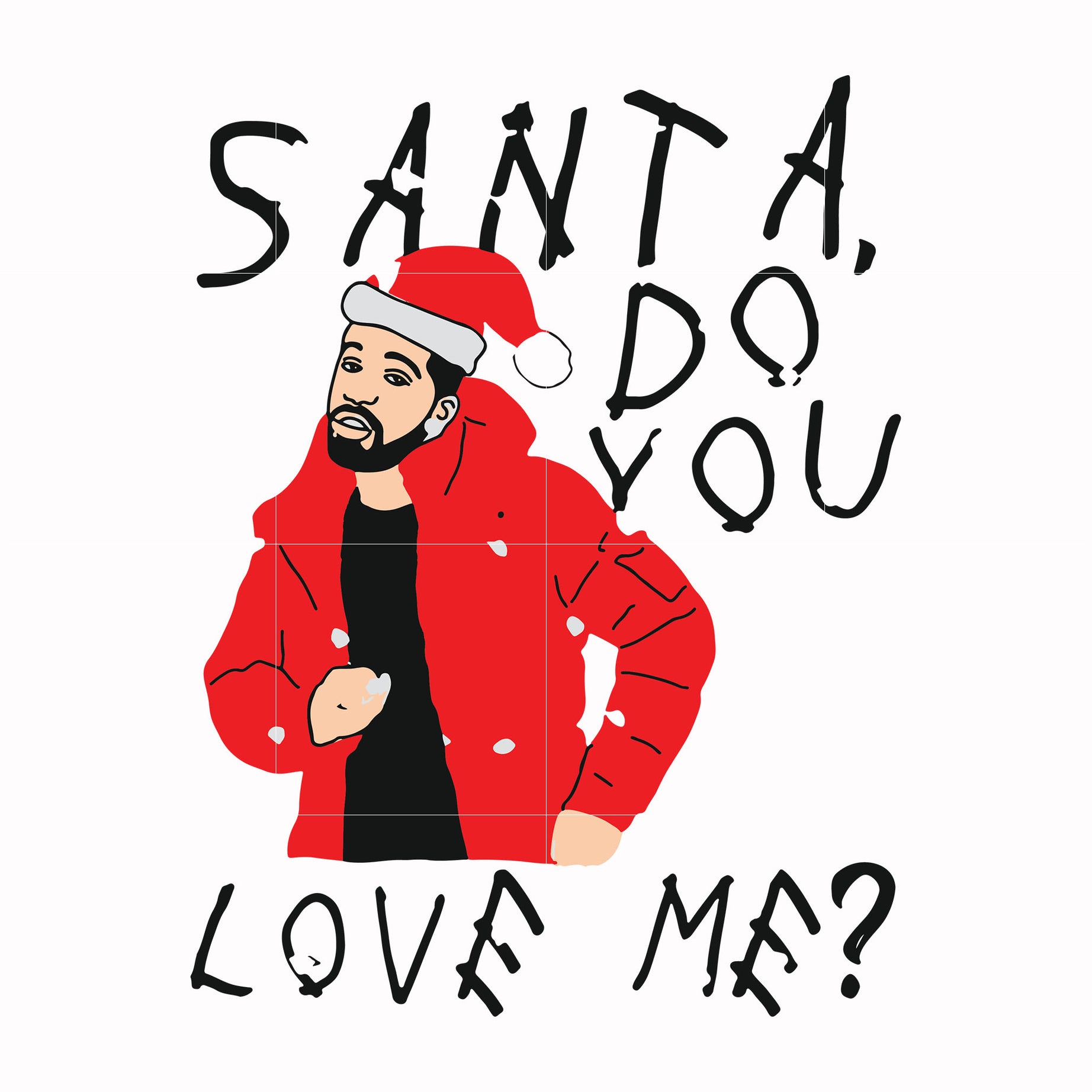 Santa do you love me svg, christmas svg, png, dxf, eps digital file NCRM1607202