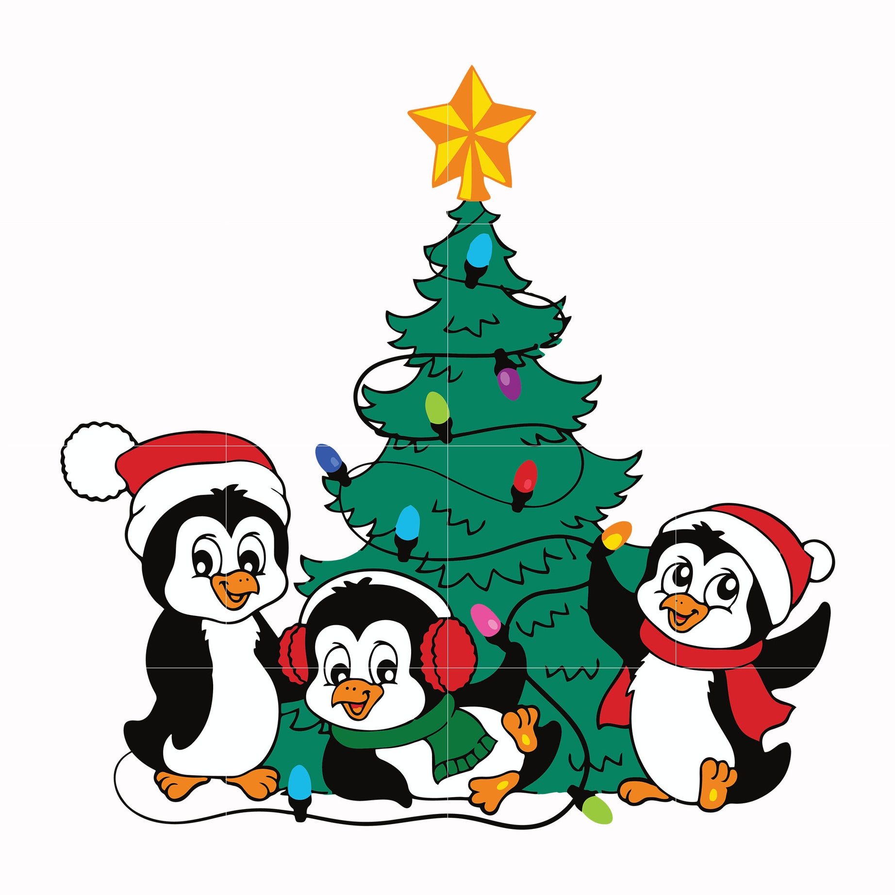 Penguin Christmas svg, christmas svg png, dxf, eps digital file NCRM15072036