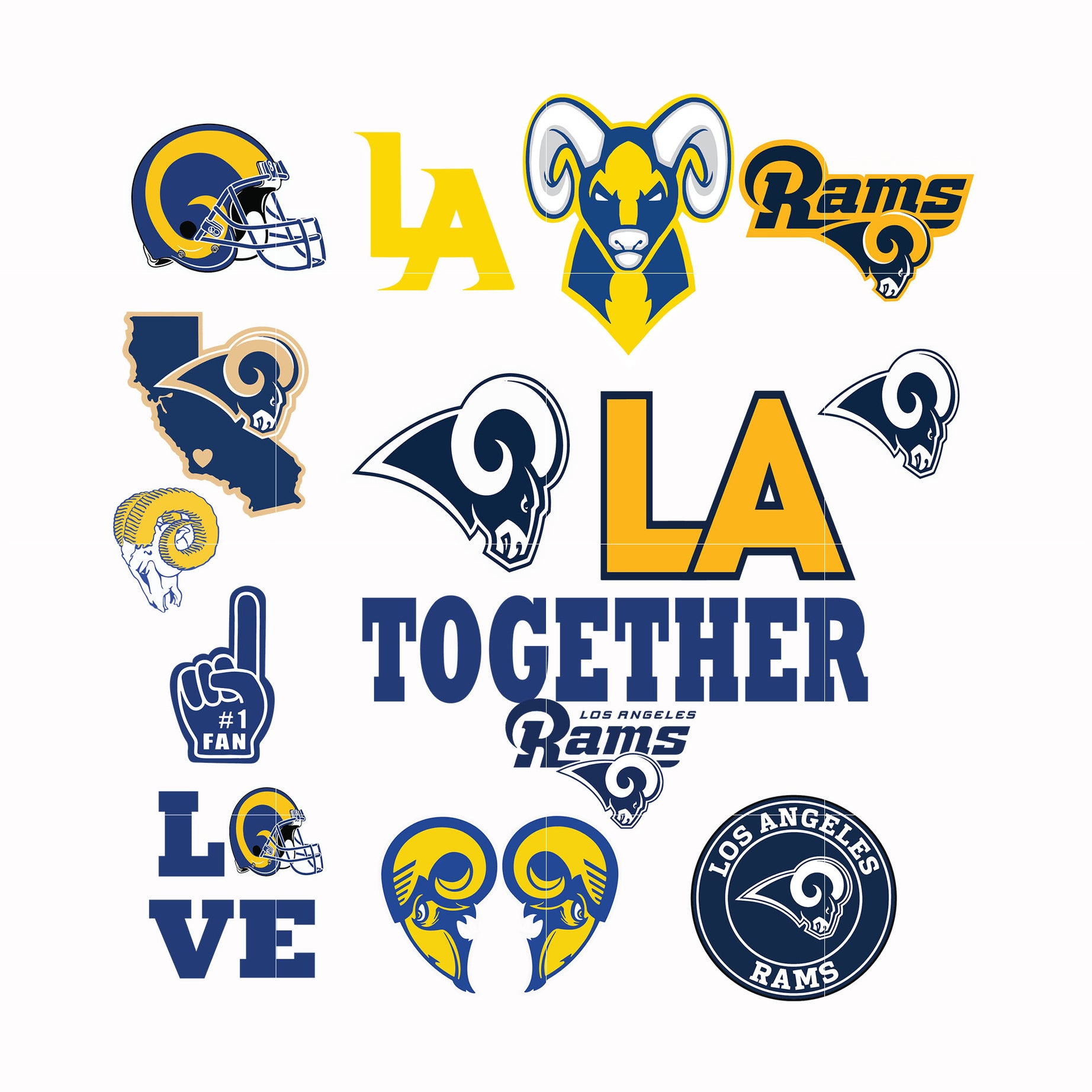Los Angeles Rams, svg, png, dxf, eps file NFL000032