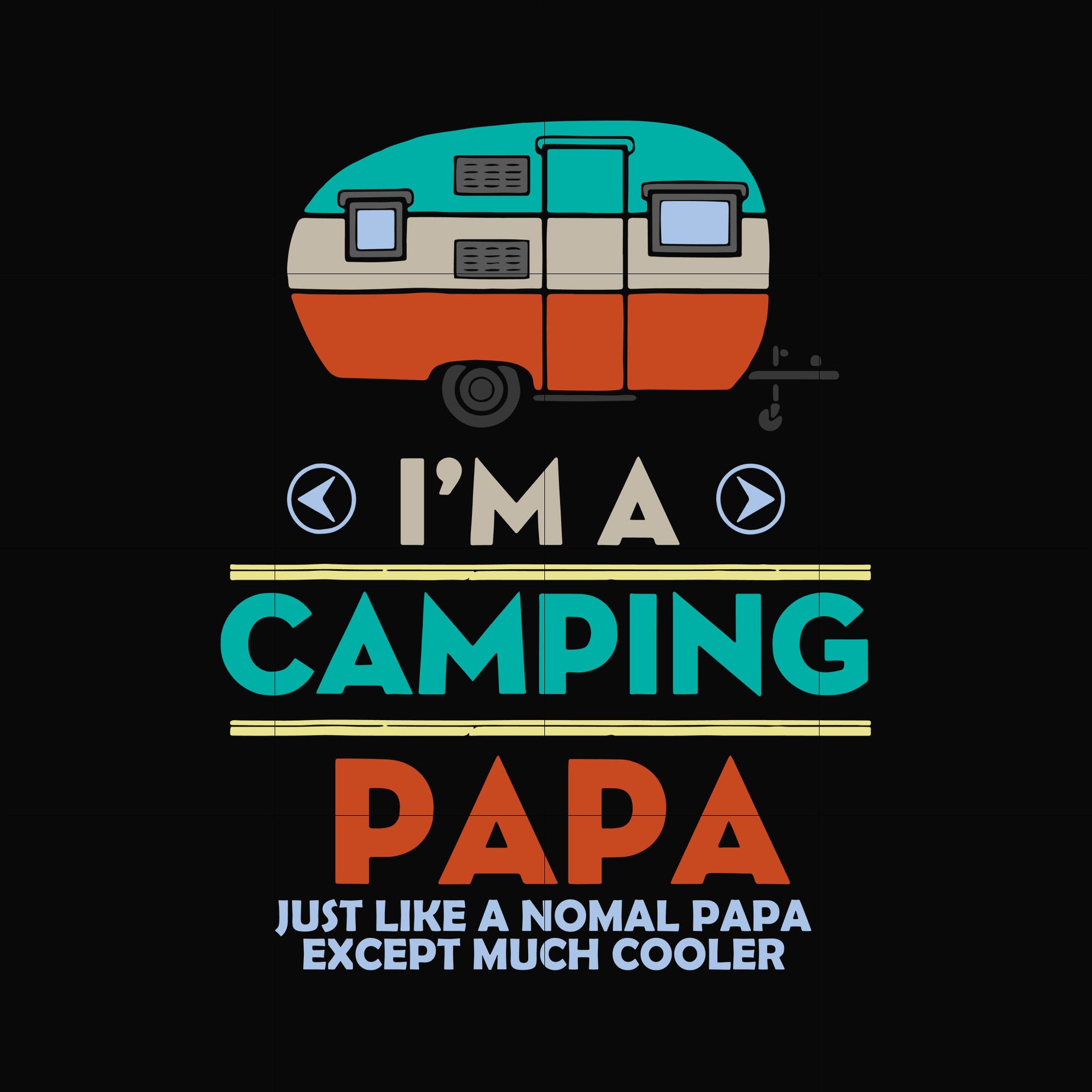 I'm a camping papa svg, png, dxf, eps digital file CMP0110