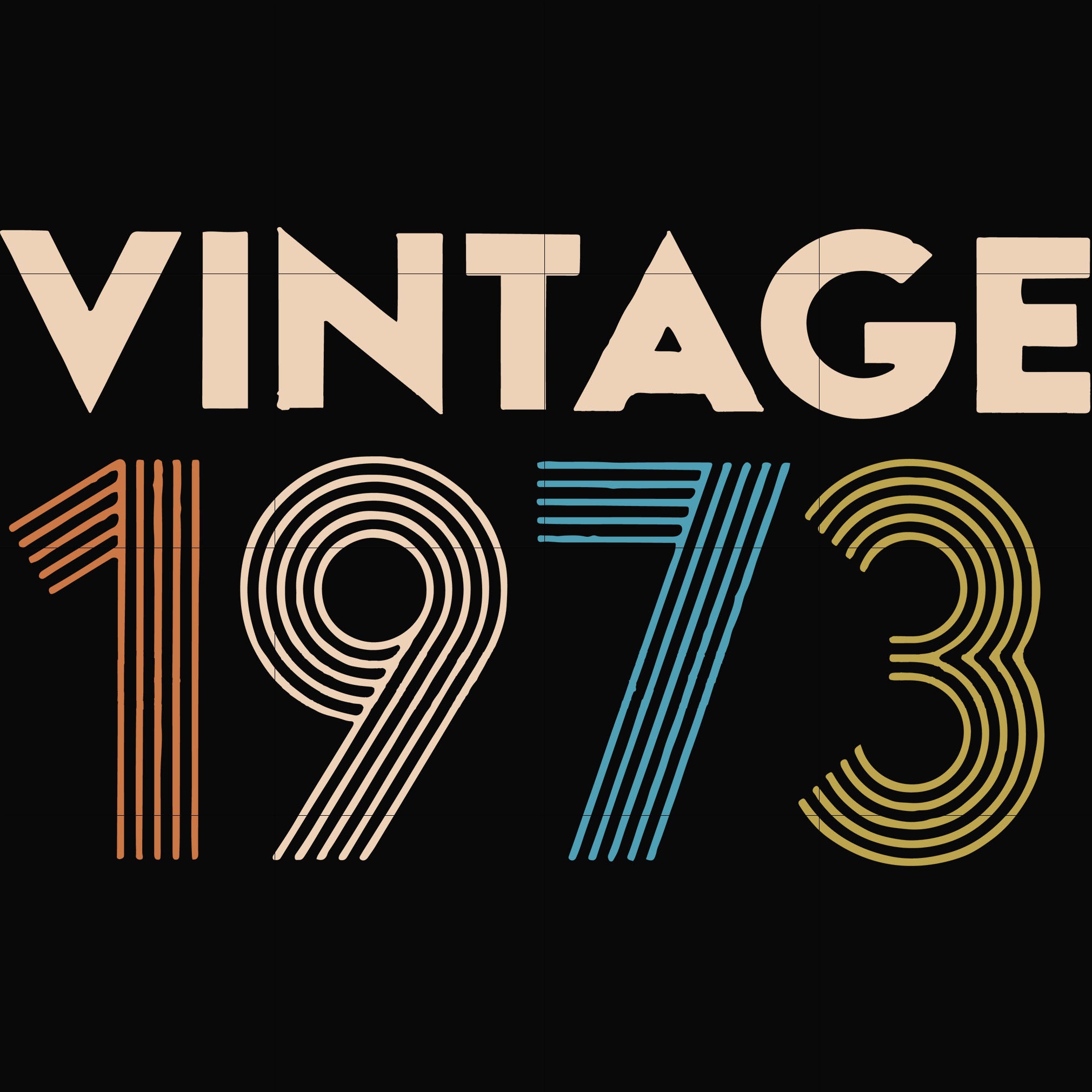 Vintage 1973 svg, png, dxf, eps file FN000302