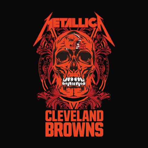 skull metallica Cleveland Browns svg, png, dxf, eps digital file NNFL00012