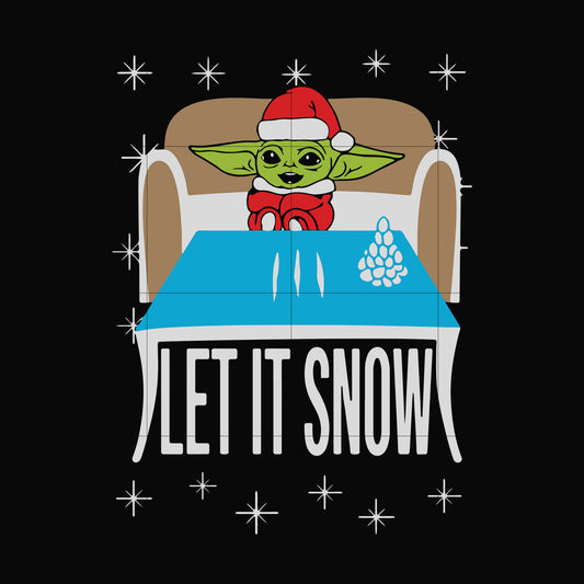 Let it snow svg, yoda christmas svg, christmas svg, png, dxf, eps digital file NCRM0017