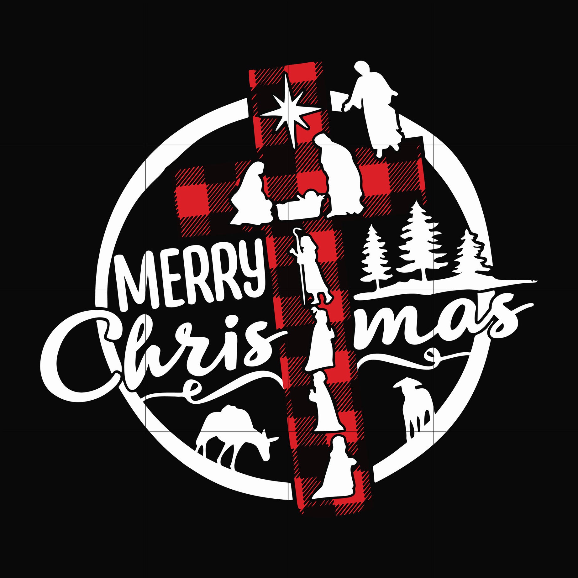 Merry Chrismas Jesus svg, png, dxf, eps digital file NCRM0048