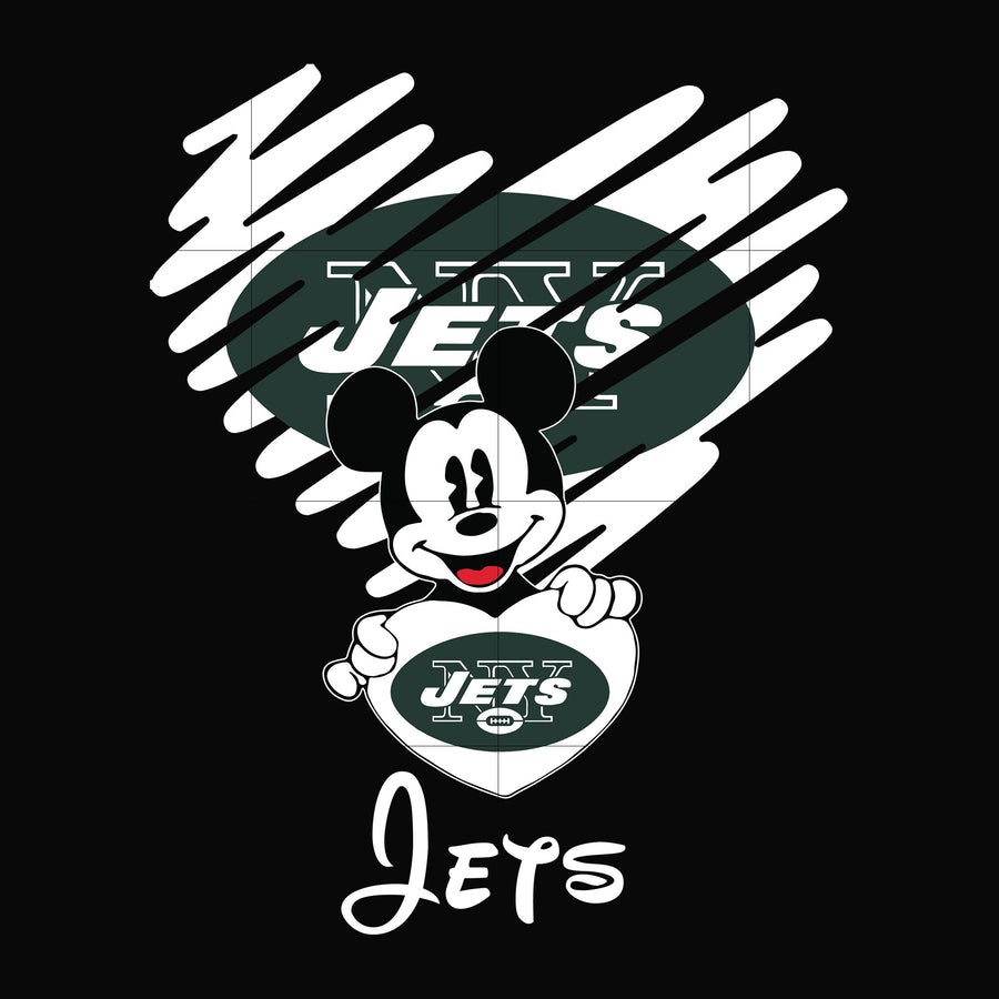 Jets heart svg, png, dxf, eps digital file NNFL0044