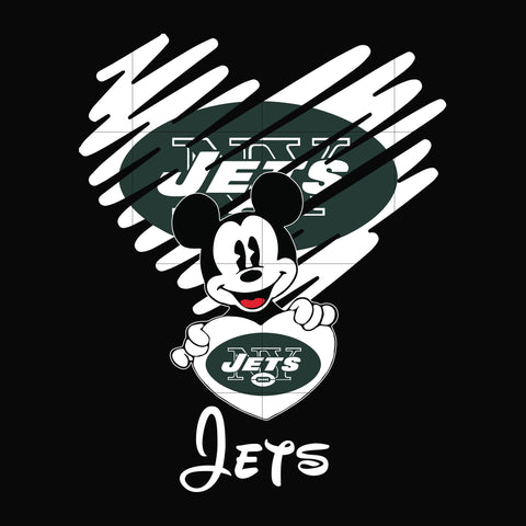 Jets heart svg, png, dxf, eps digital file NNFL0044